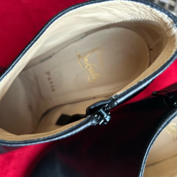 Christian Louboutin Belle Leather Red-Sole Ankle Boots Black Leather - Picture 6 of 14